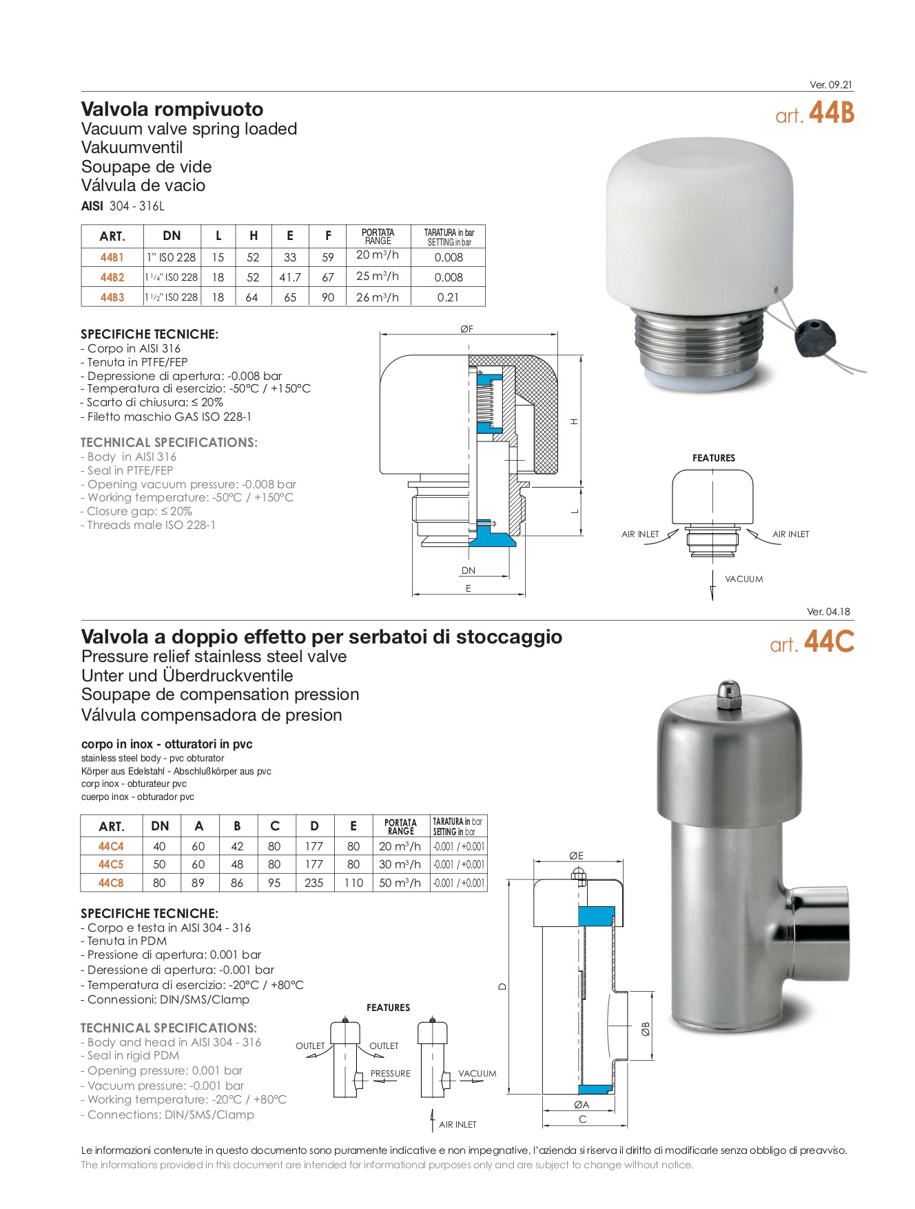 Válvula de vacio